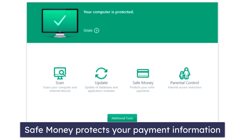 8. Kaspersky Premium — Best for Online Shoppers