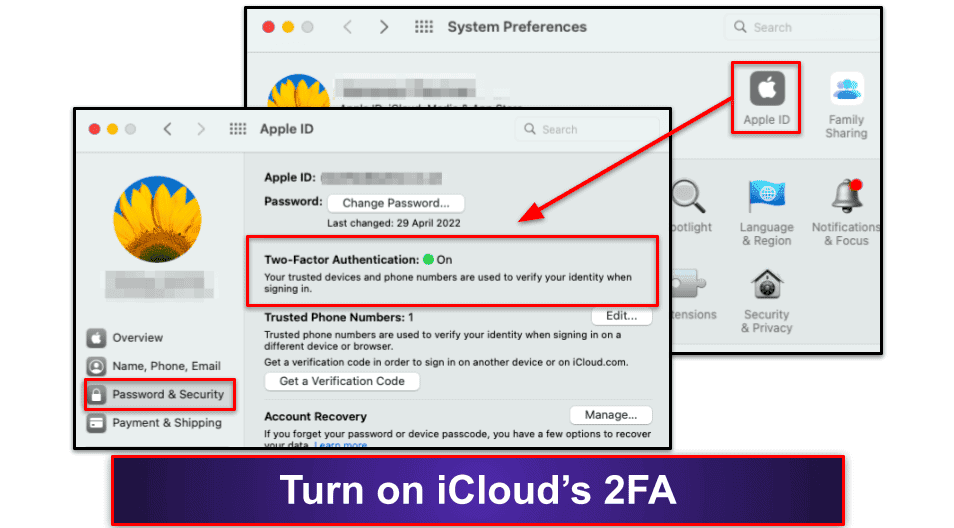 6. Enable iCloud Two-Factor Authentication