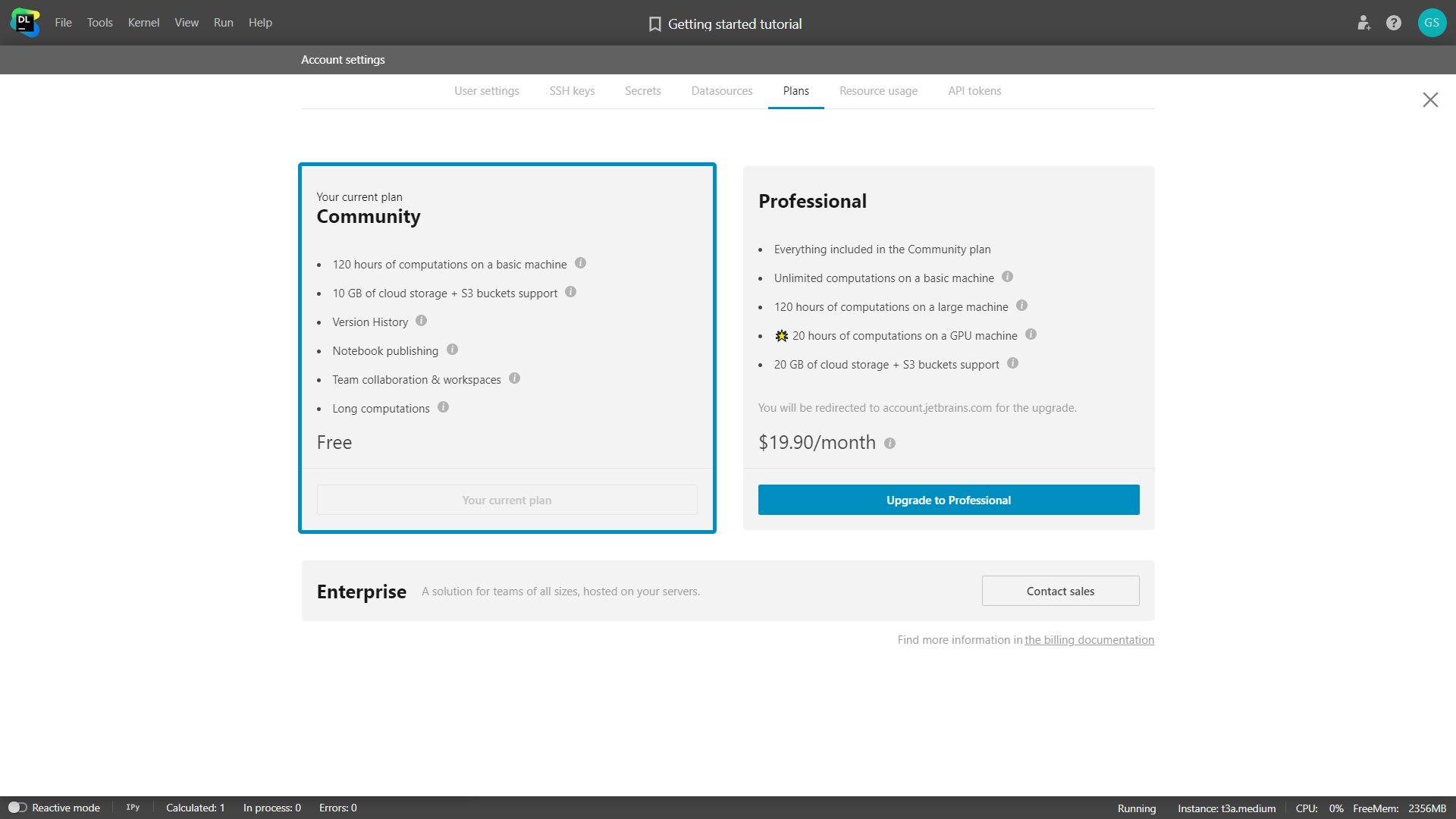 community plan datalore