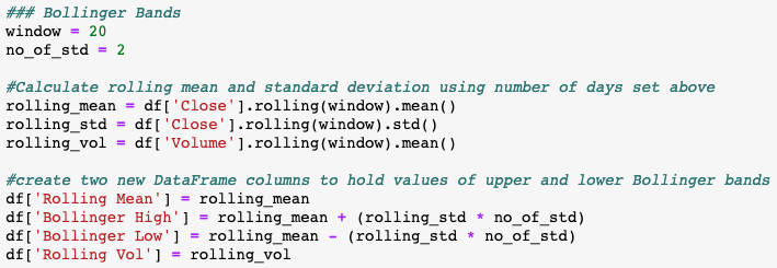bollinger band python