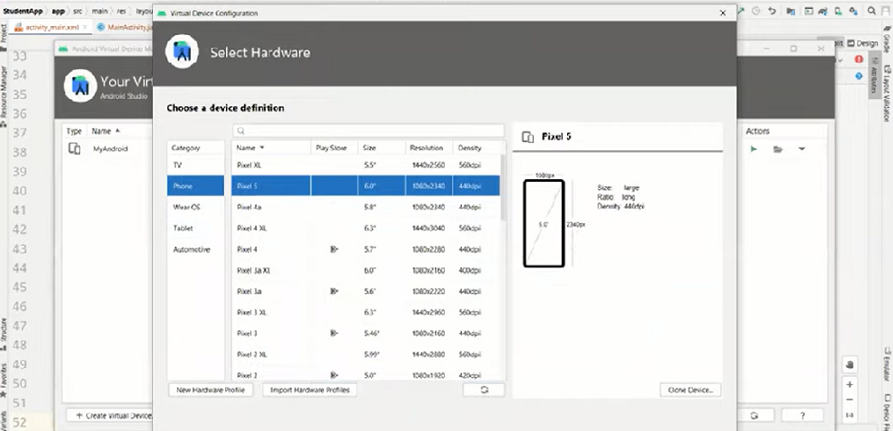 Run your UI using AVD