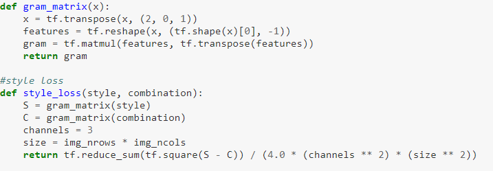 Gram Matrix, Style loss, 