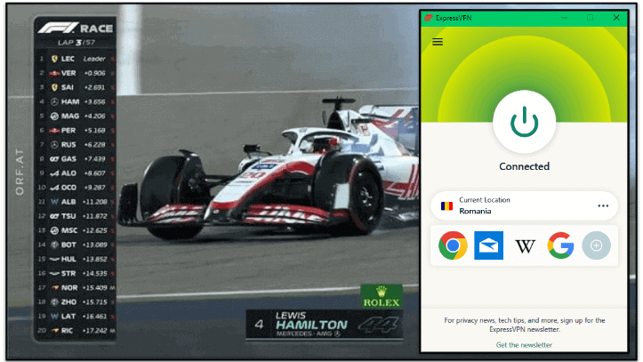 🥇1. ExpressVPN — Best VPN for Watching F1 in 2024