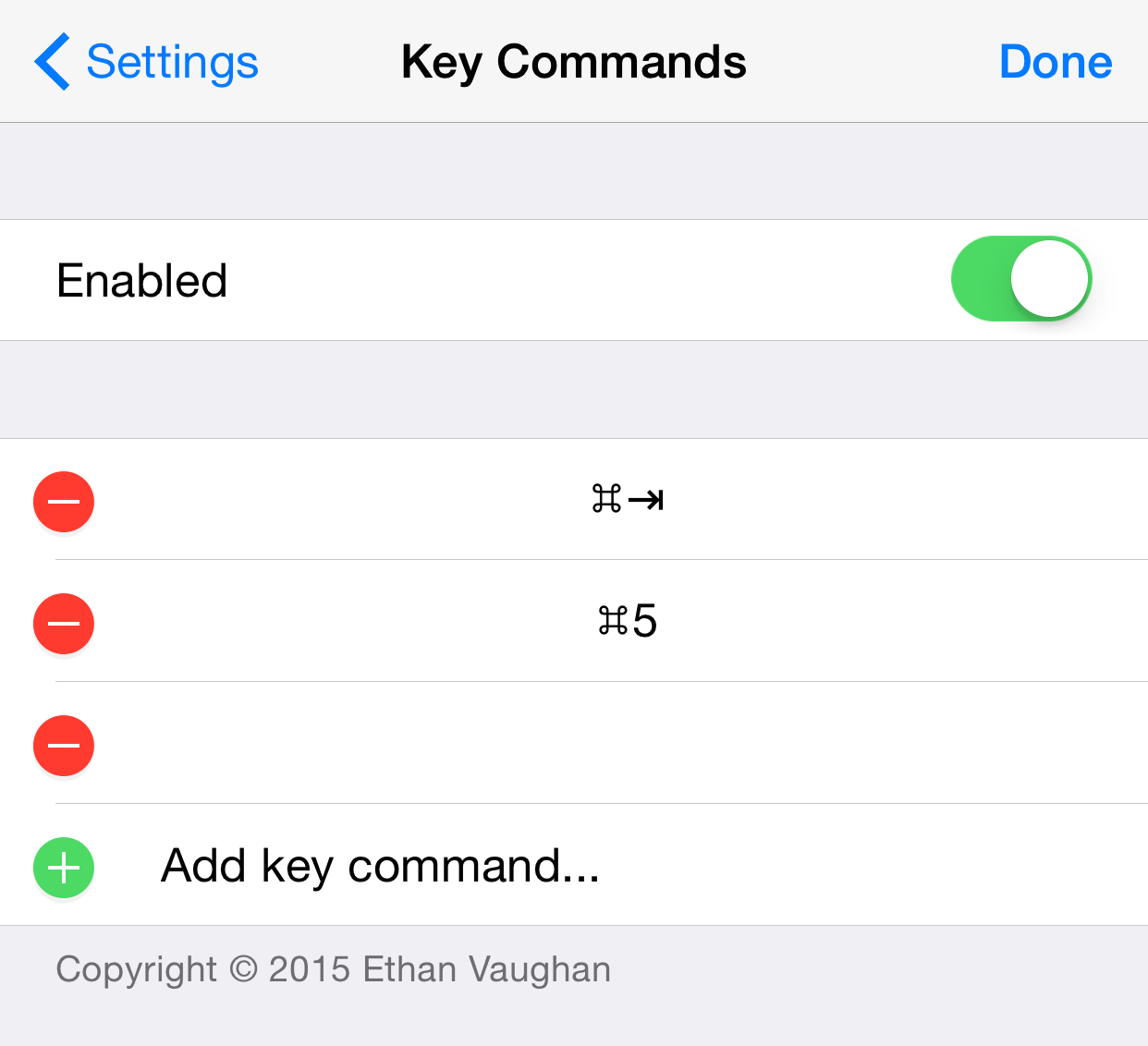 KeyCommands Add