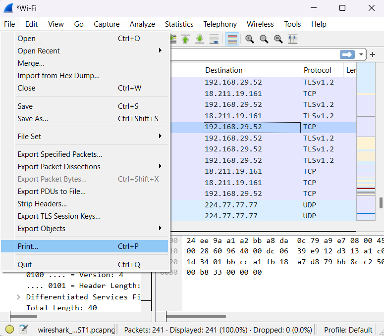 Packet Frame format 