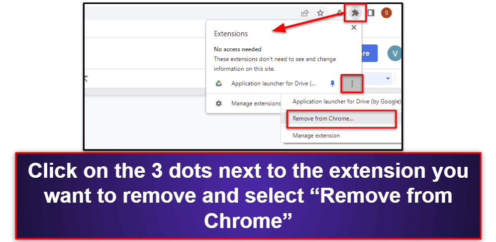 8. Remove Unused Browser Extensions