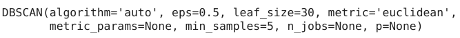 dbscan clustering