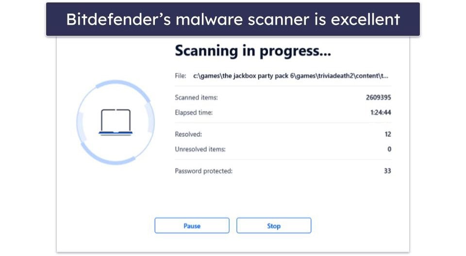 🥈2. Bitdefender — Better Cloud-Based Scanning Engine (With Excellent Additional Features)