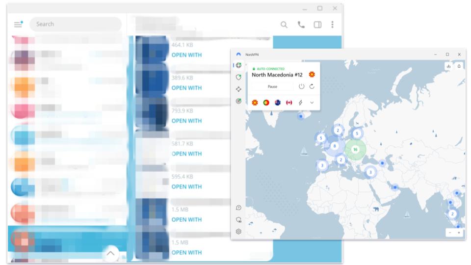 🥉3. NordVPN — Has a Malware Scanner for Sharing Files on Desktop