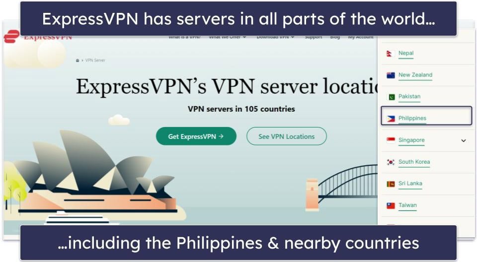 🥇1. ExpressVPN — Best Overall VPN for The Philippines