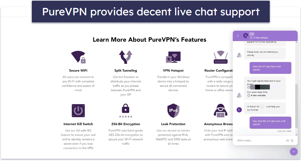 Customer Support — Both VPNs Have Good Customer Support