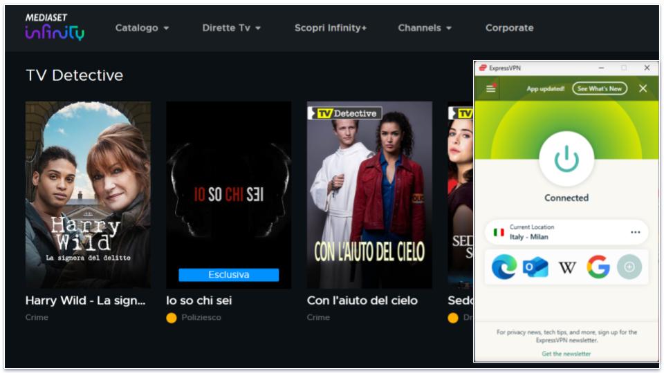 🥇1. ExpressVPN — Best VPN for Watching Mediaset Infinity in 2024