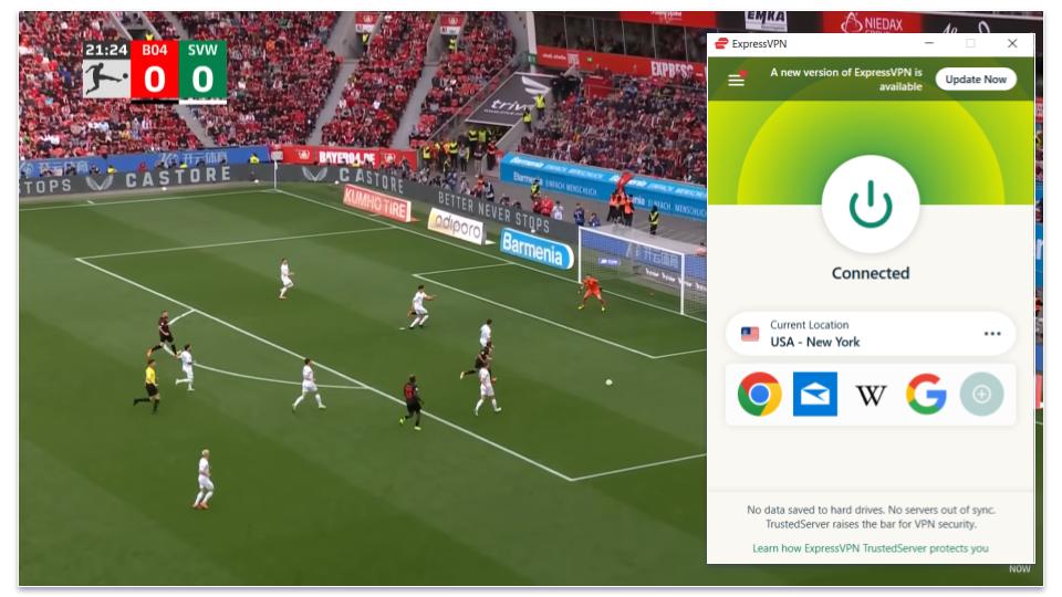 🥇1. ExpressVPN — Best VPN for Watching Bundesliga 2024 in the US