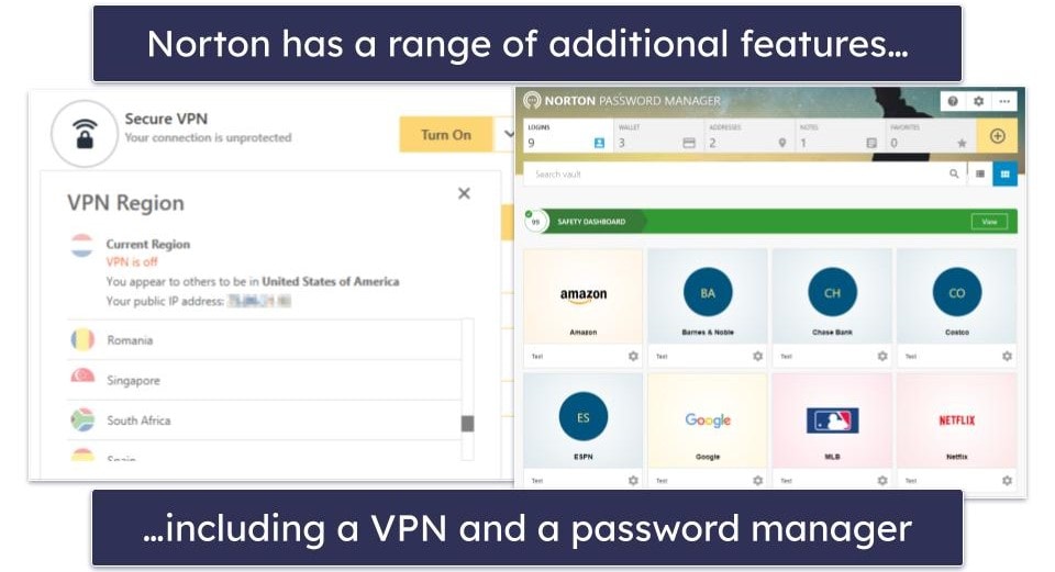 🥇1. Norton 360 — Best Antivirus Alternative to Microsoft’s Windows Defender in 2024