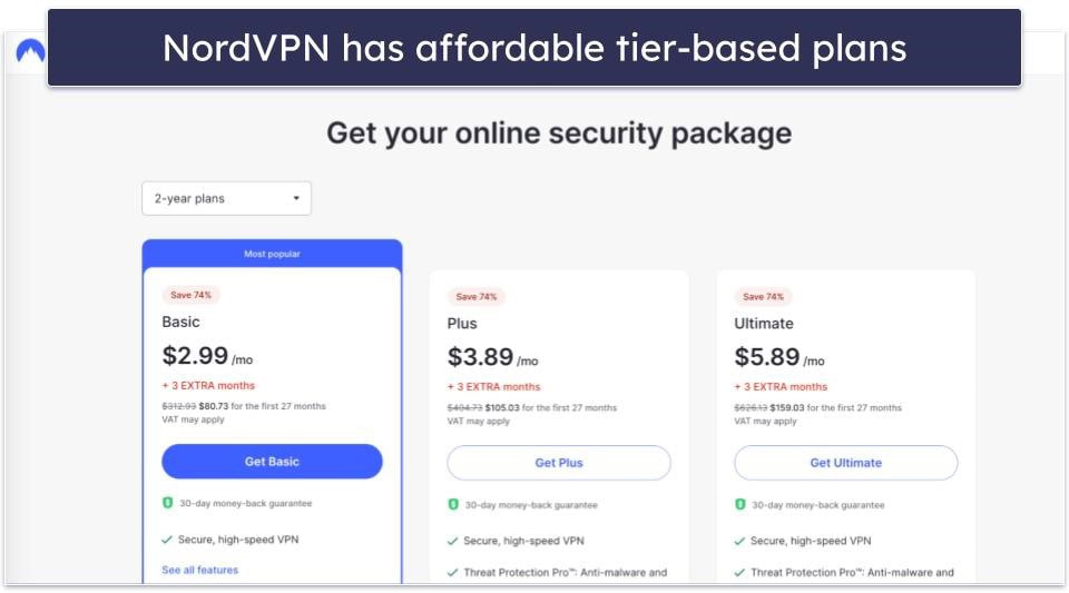 Plans &amp; Pricing — Both VPNs Are Affordable