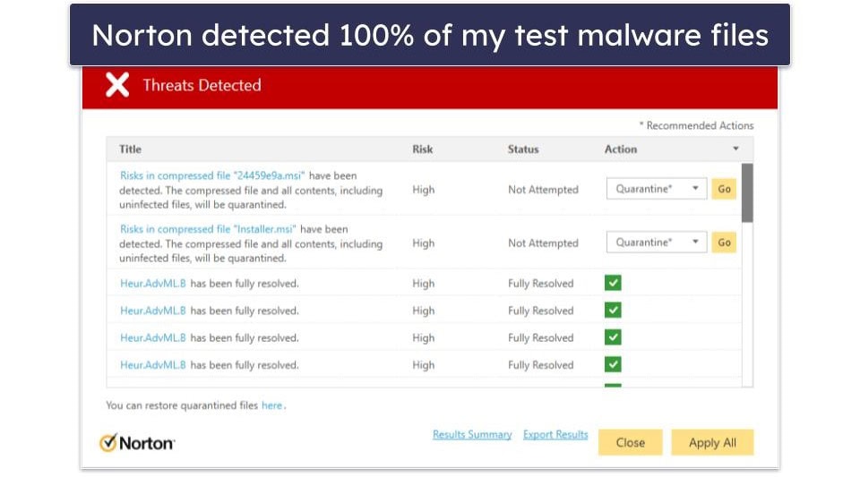 🥇1. Norton — Best Overall Malware Removal Tool in 2024