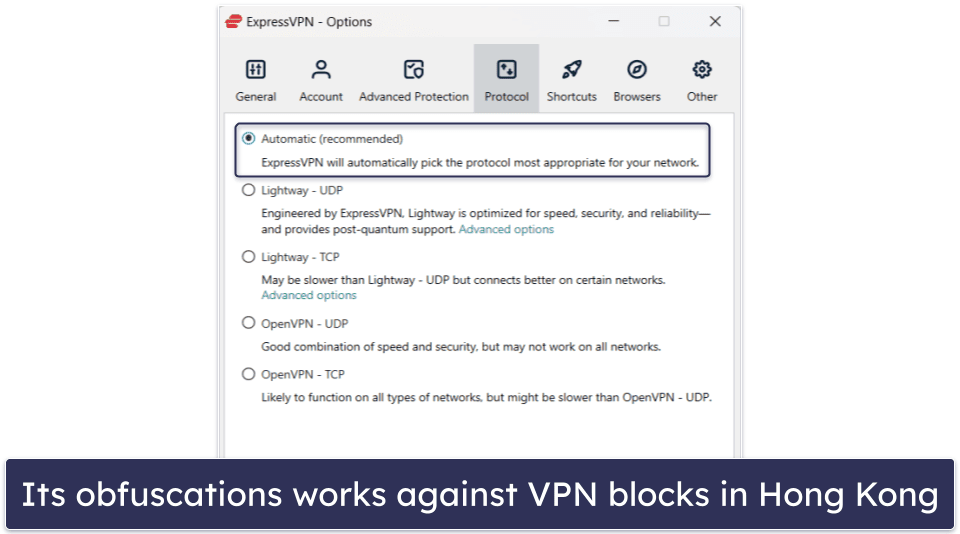 🥇 1. ExpressVPN — Best Overall VPN for Hong Kong in 2024