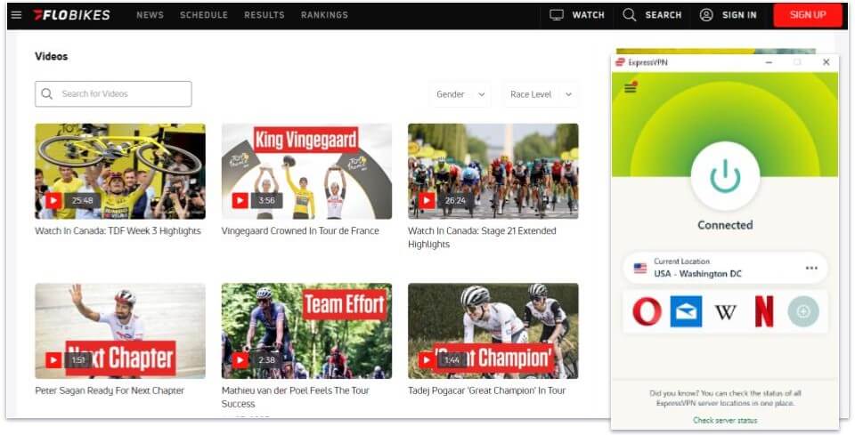 🥇1. ExpressVPN — Best VPN for Watching the Tour de France in 2024