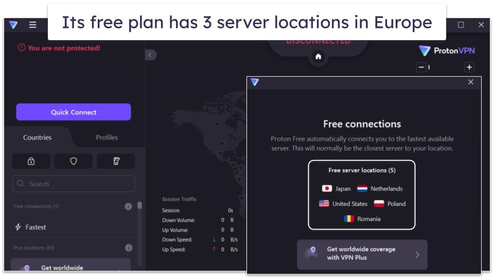 🥈2. Proton VPN — Unlimited Data, No Speed Limits &amp; No Ads