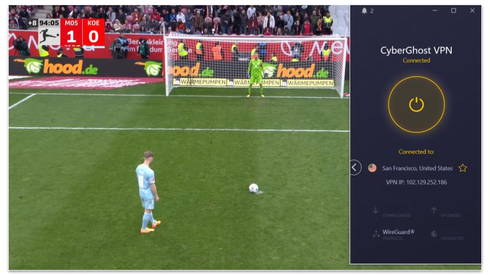 🥉3. CyberGhost VPN — Great VPN With Streaming-Optimized Servers for Bundesliga