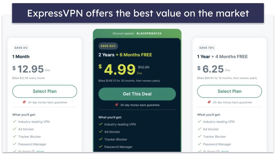 🥇1. ExpressVPN — Best Monthly Paid VPN