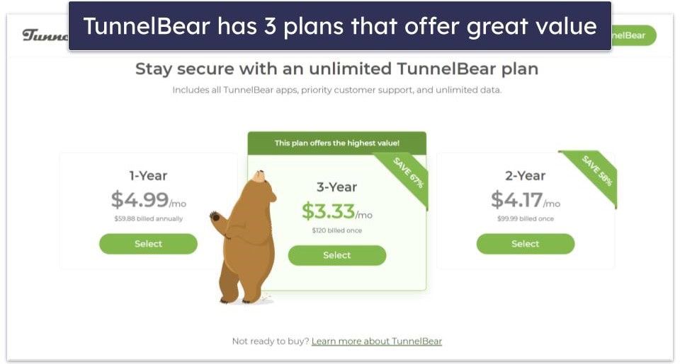 10. TunnelBear — User-Friendly &amp; Fun to Use