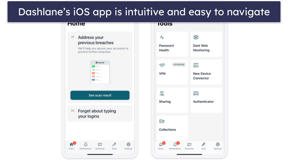 🥇1. Dashlane — A Free Plan Full of Premium Features