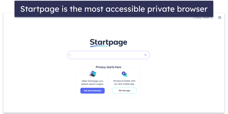 🥈2. Startpage — Most Convenient Private Engine (Anonymizes Google Searches Without Logging Personal Data)