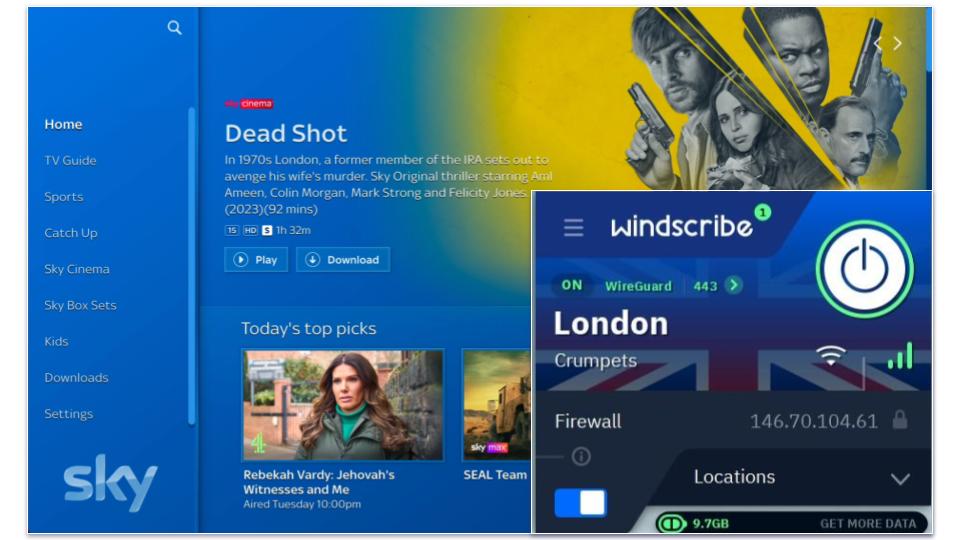 🥉3. Windscribe — Great Free VPN for Watching Sky Go