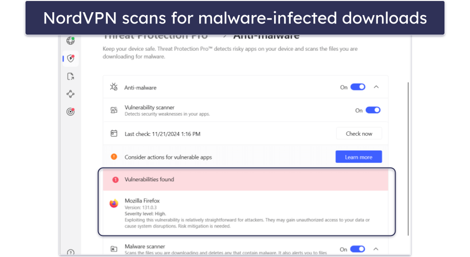 4. NordVPN — Great Malware Protection for Safe Downloads