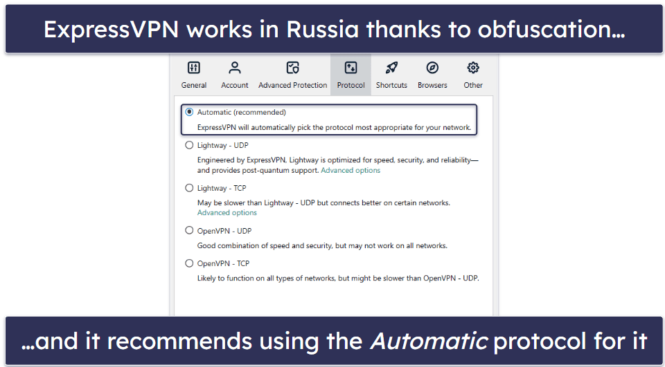 🥇1. ExpressVPN — Best Overall VPN for Russia in 2024