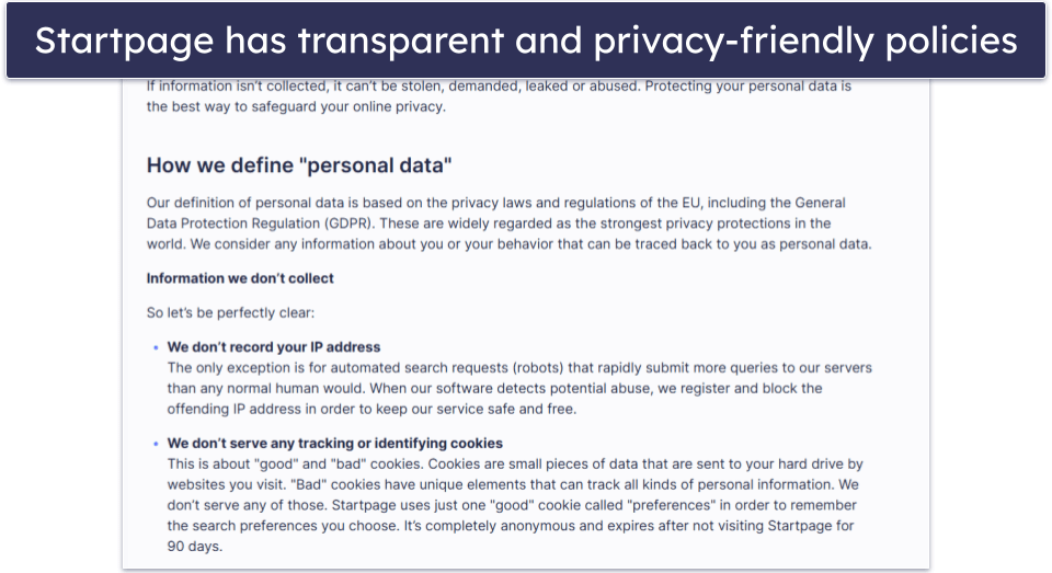 🥈2. Startpage — Most Convenient Private Engine (Anonymizes Google Searches Without Logging Personal Data)