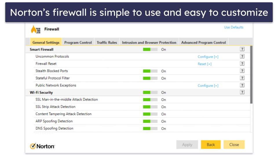 🥇1. Norton 360 — Best Overall Firewall (Paired With the Best Antivirus)