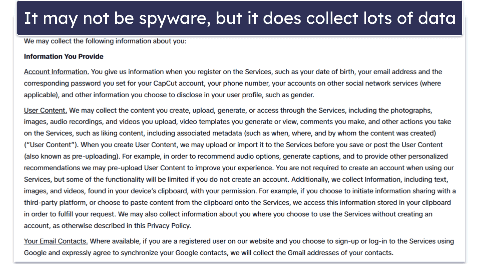 Is CapCut Spyware?