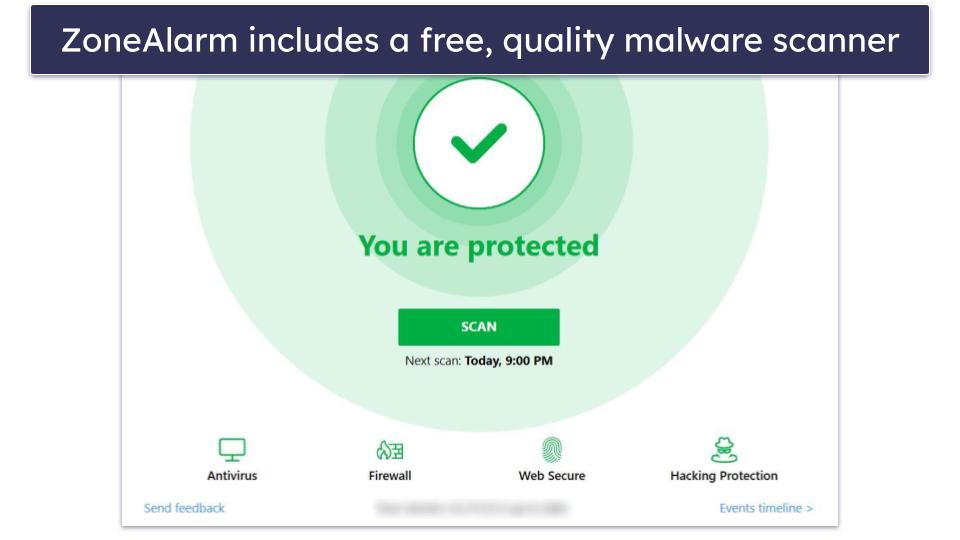 9. ZoneAlarm — Effective Malware Scanner With a Free Firewall