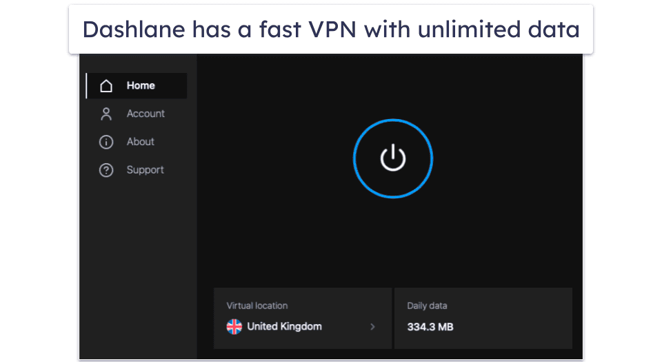 🥈2. Dashlane — User-Friendly Interface With a VPN