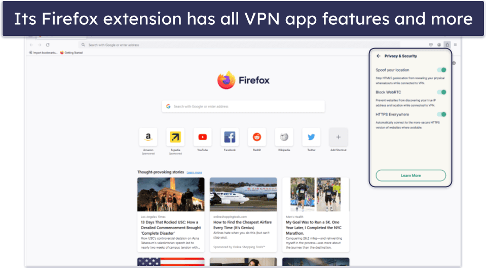 🥇1. ExpressVPN — Best Overall VPN for Firefox in 2024