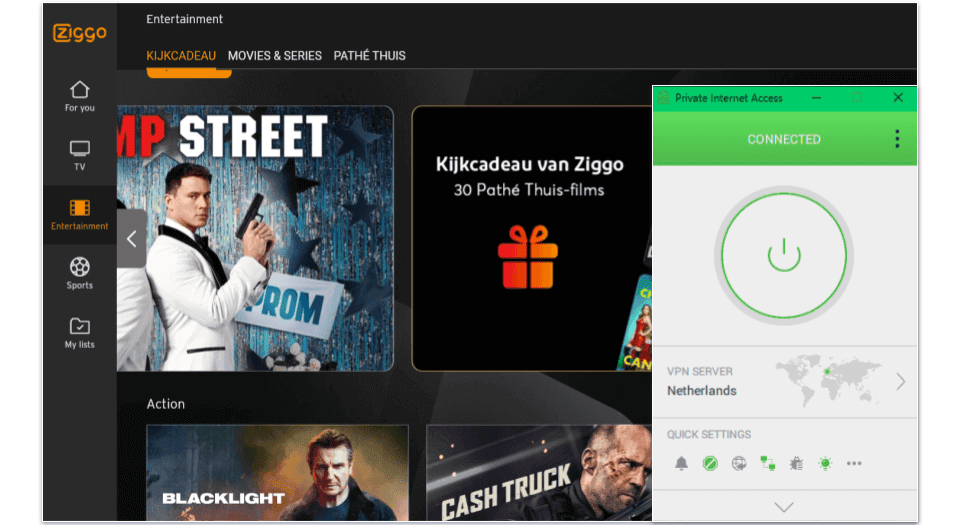 🥈2. Private Internet Access — Beginner-Friendly VPN to Watch Ziggo GO