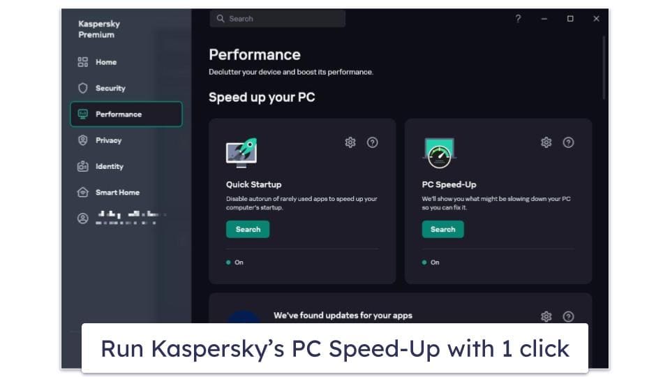 5. Kaspersky — Good Range of Optimization Tools