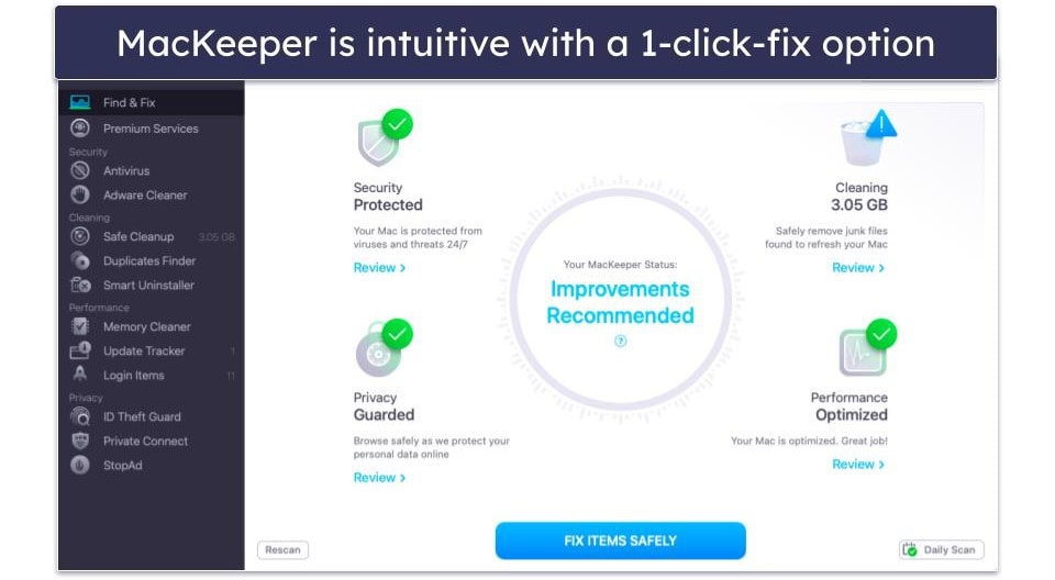 10. MacKeeper — Intuitive Internet Security for macOS Users
