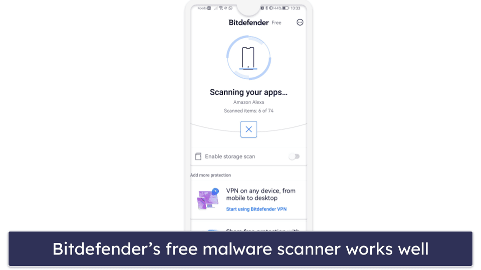 🥉3. Bitdefender — Easy to Use With Excellent Malware Protection