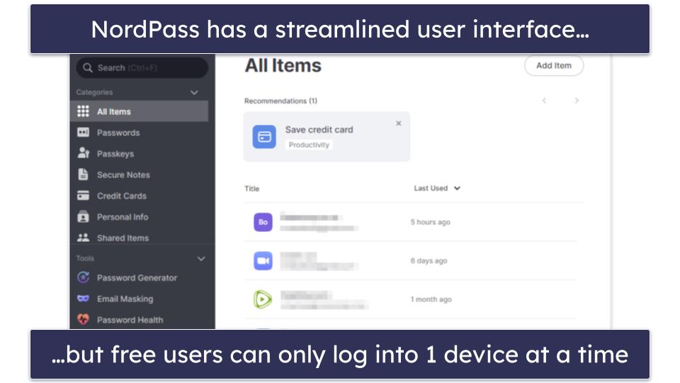 4. NordPass — Very Intuitive Interface + Multi-Device Sync