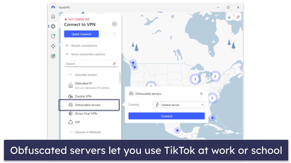 4. NordVPN — Large Server Network and Intuitive Obfuscation Tool