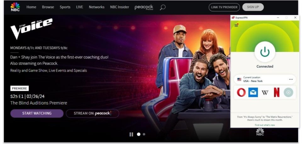 🥇1. ExpressVPN — Best VPN for Watching The Voice in 2025