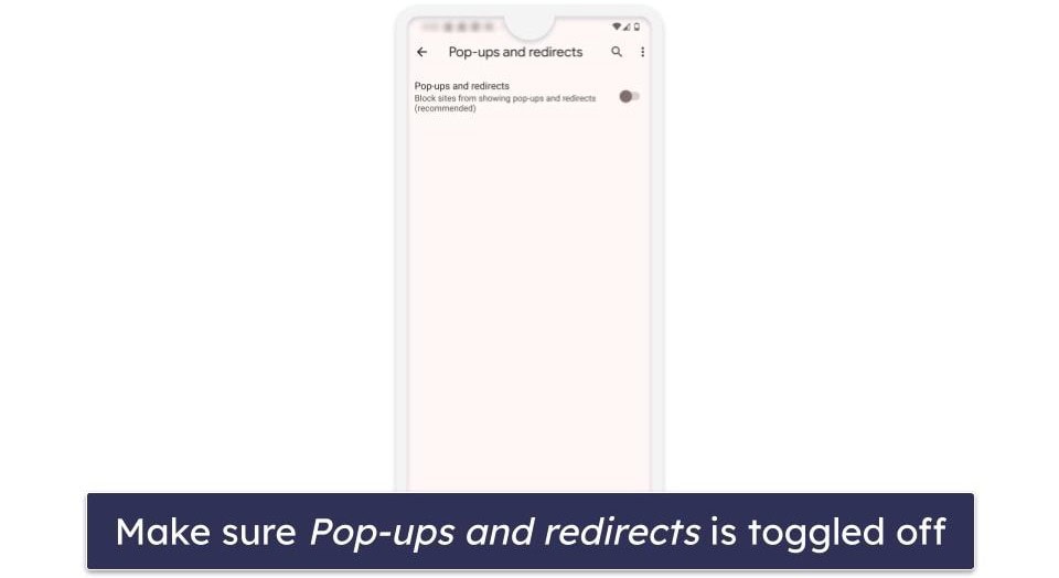 Step 3. Disable Pop-Ups and Redirects in Your Browser