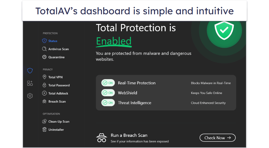 4. TotalAV Free Antivirus — Most Intuitive Free Antivirus