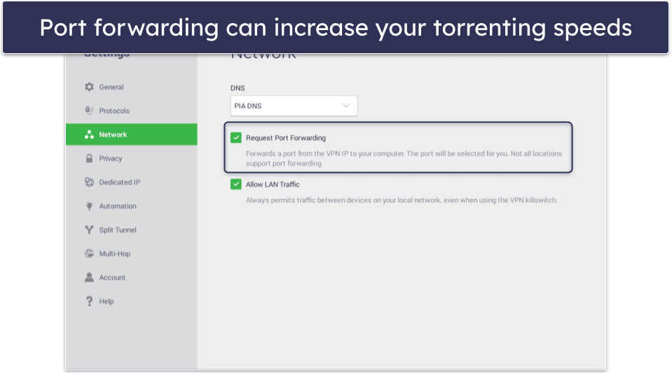 🥈2. Private Internet Access — Great for Torrenting in Italy