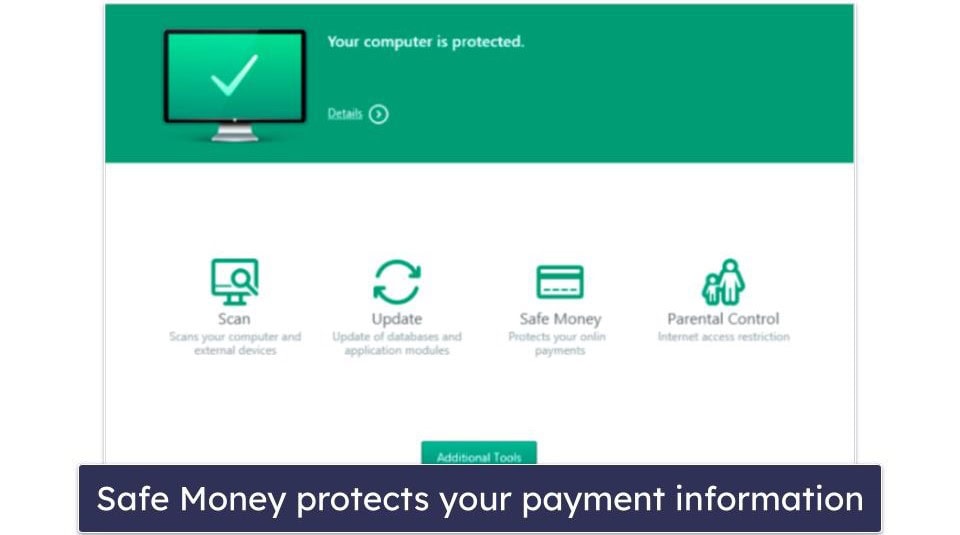 8. Kaspersky Premium — Excellent Parental Controls + Strong Banking Protection