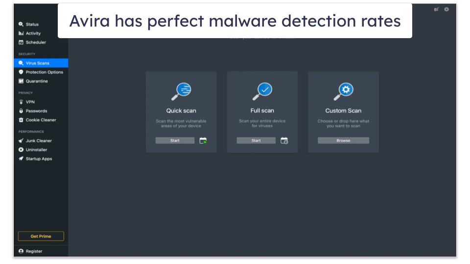 5. Avira Free Security for Mac — Advanced Virus Scanner + Decent Free Extras