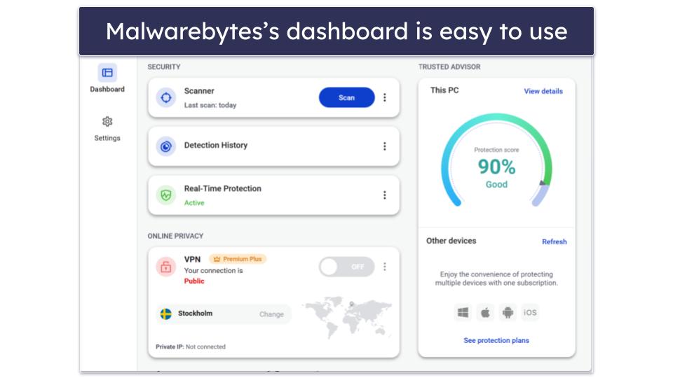 6. Malwarebytes Premium — Simple Security With a Good Antivirus Engine